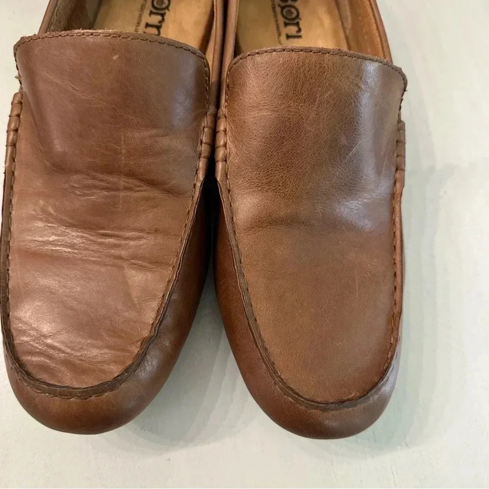 Born Brompton Men’s Brown Leather Slip-On Loafer Shoes Size 11.5 M GUC